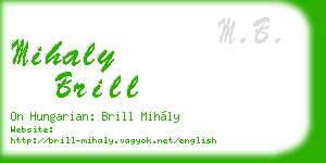 mihaly brill business card